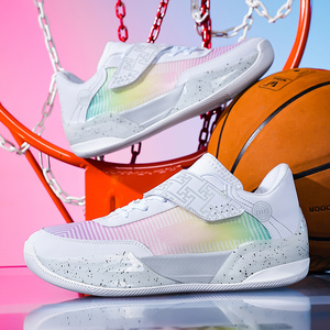 Zapatos de carreras de baloncesto de escuela secundaria para niños y niñas, tendencia de moda ligera, amortiguación con cordones, correr para niños grandes - Product Image 2