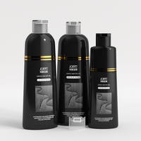 Flacon de soin de la peau en plastique PET avec pompe à lotion 2-en-1 à double compartiment pour coloration capillaire et shampoing, 200 ml, 300 ml, 400 ml, logo personnalisé