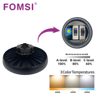 Luminaire LED Industriel FOMSI à Commutateur DIP, Puissance Réglable, 200W, 3 Températures de Couleur, Étanche IP65, pour Entrepôt et Atelier