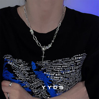 Collier ras du cou en acier titane, bijoux de mode Y2K, style Sweet Cool Girl, avec pierre de lune et étoile