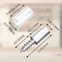 Vis autotaraudeuses intégrées sans trou pour supports d'étagère Fixations de cloison en verre Goupilles d'étagère et supports de support de stockage