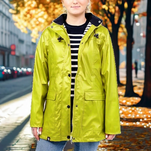 Chaqueta Cortavientos Larga Holgada con Capucha para Mujer, Otoño 2026, Casual, Ecológica, con Estampado Floral, Tejida en Poliéster, Bordada - Product Image 2