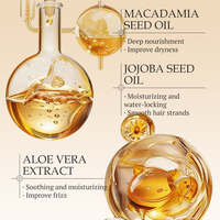 KORMESIC Marque Privée 500ml Huile d'Argan 10-en-1 Après-Shampoing Lissant et Brillant Renforce la Force Nourrissant à la Kératine Naturelle