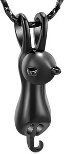 Niedliche Katzen-Urnen-Anhänger aus Edelstahl, Haustier-Einäscherungs-Schmuck, Gedenk-Asche-Andenken-Halskette für Hochzeiten, Tierasche-Gedenkurne - Product Image 6