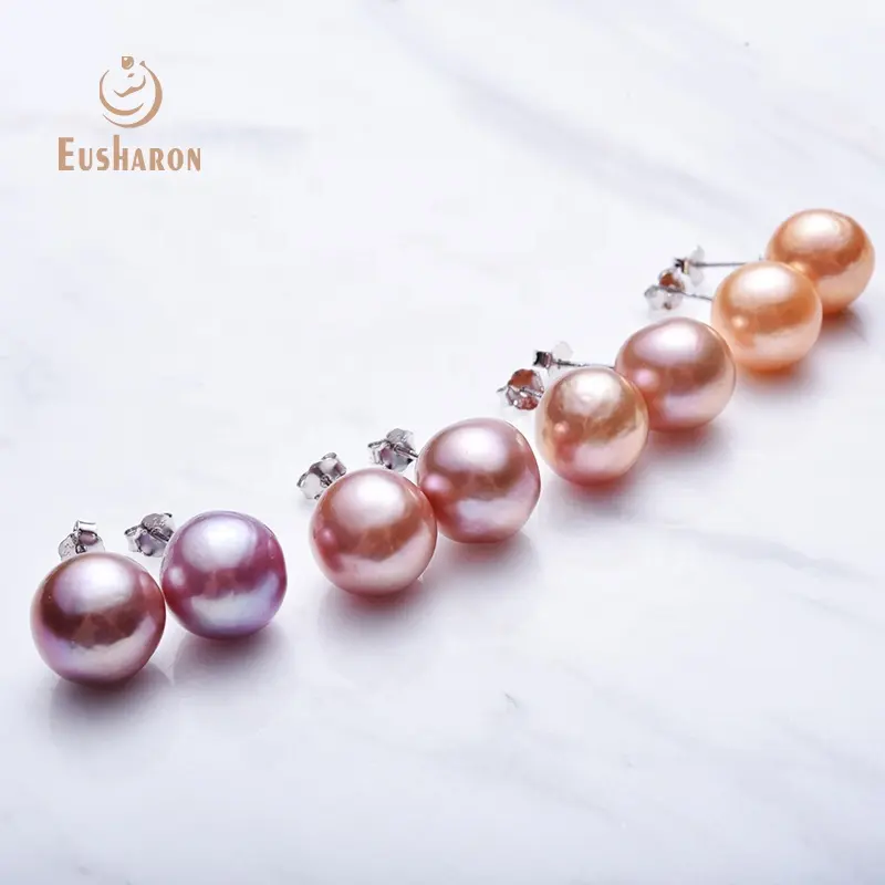 Hot Selling S925 Sterling Silver Earring Bride Bridal Evening Freshwater Real Wedding Pearl Stud Shape Of Women