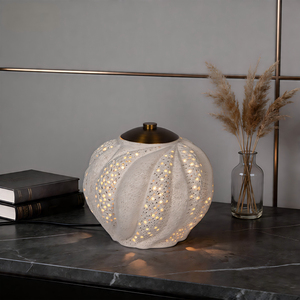 Handcrafted Ceramic <b>Table</b> Lamp with Hollowed-Out Design Warm <b>LED</b> interior decorative lighting <b>bedside</b> lamp modern luxury <b>table</b> - Product Image 4