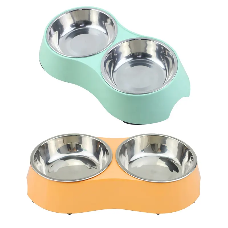 Melamine Dog Cat Bowl Double für Katzen und Hunde, die Melamin-Haustiersc halen und Futter häuschen füttern