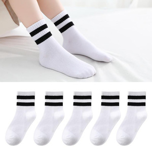 Vớ thể thao trắng trơn giá rẻ bán buôn cho bé gái, bé trai mùa xuân thu, vớ học sinh tùy chỉnh - Product Image 5