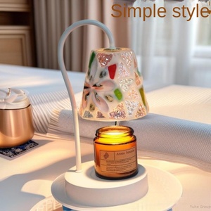 Lampe à mélanger les cires parfumées Mosaico, abat-jour en coquillages naturels, lumière d'ambiance, lampe de table, utilisation intérieure - Product Image 6