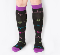 Chaussettes de Compression colorées de Sport/exercice en plein air, course à pied, cyclisme, vente en gros