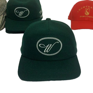 Casquettes de baseball personnalisées 5 panneaux unisexe, profil haut-moyen, calotte courbée, visière, cadre 940k, style A-frame, snapback, en laine, velours, à pois, pour la plage - Product Image 1