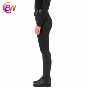 EW <span class=keywords><strong>Pantalon</strong></span> d'équitation pour femme sans silicone, coupe intégrale, taille haute, extensible dans les 4 sens - Product Image 2