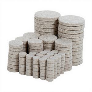 Patins en feutre autocollants de 5 mm d'épaisseur, couleur beige, design Art Déco, pour pieds de chaise - Product Image 1