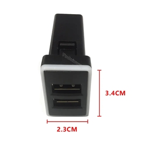 Cargador <span class=keywords><strong>USB</strong></span> Dual para teléfono móvil, adaptador de carga rápida, accesorios de coche para Toyota Camry Corolla Yaris Highlander Prado RAV4 - Product Image 5