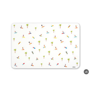 Set di tovagliette Excelsa da 6 pezzi Honolulu in plastica 43,5x29 cm multicolore riutilizzabili con motivo stampato a fumetti per uso domestico - Product Image 3