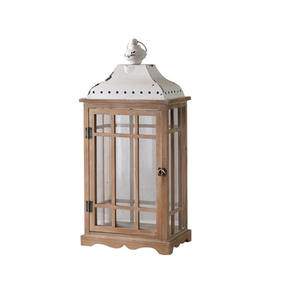 Farol de Madera Chuqi para Decoración del Hogar, Portavelas Cuadrado para Exteriores, Decoración para Bodas, Resistente al Viento y a la Lluvia, Farol de Vidrio - Product Image 5
