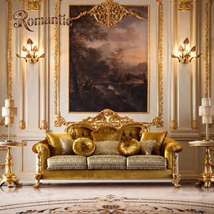 Divani a L di Lusso in Stile <span class=keywords><strong>Classico</strong></span> Italiano e Francese per Casa e Appartamento, Imbottiti in Tessuto con Struttura in Legno e Morbidi Cuscini per <span class=keywords><strong>Soggiorno</strong></span> - Product Image 1