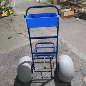 Новая рыболовная тележка для серфинга синяя рыболовная тележка с двумя колесами 13x7 дюймов из полиуретана - Product Image 6