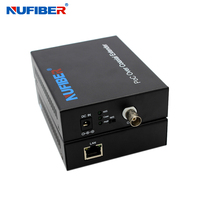 Extensor de Ethernet IP sobre coaxial, convertidor EOC RJ45 a BNC, esclavo master, utp a coaxial, 0-1,5 km, con fuente de alimentación DC12V
