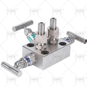 Manomètre différentiel en acier inoxydable à trois vannes intégré, transmetteur de pression à filetage interne/extérieur - Product Image 2