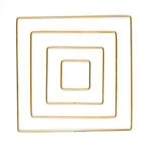 Ensemble de cadres en fil métallique couleur or, formes ronde, carrée, triangulaire et en cœur, pour loisirs créatifs et installation domestique - Product Image 2