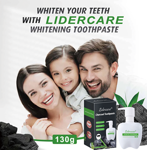 Pasta de dientes de carbón de menta, sin fluoruro para blanqueamiento dental y aliento fresco cuidado bucal 130g botella gran oferta - Product Image 2