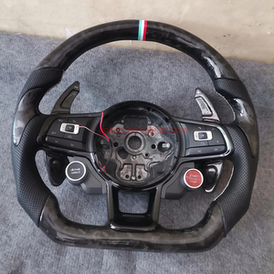 Volant en fibre de carbone <span class=keywords><strong>alcantara</strong></span> personnalisé amélioré DOSPolo <span class=keywords><strong>Golf</strong></span> R 6 <span class=keywords><strong>7</strong></span> 8 MK6 MK7 GTi Passat B7 B8 Jetta - Product Image 2