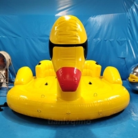 Bateau de canard gonflable jaune géant le plus vendu pour les installations de loisirs aquatiques d'été pour les enfants et les adultes