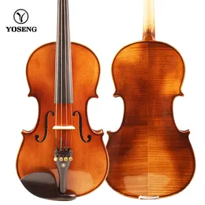 Instrumento de violín profesional de arce flameado, hecho a mano, chino, en oferta