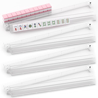 Supports de Mahjong Américain en Plastique Transparent en Gros, Poussoirs Festonnés pour Débutants et Experts, Portable pour 4 Joueurs, Écologique et Durable