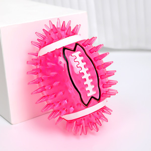 Nuevo Juguete para Perros, Pelota de Fútbol con Sonido, Pelota de Espinas de Olivo, Juguete para Masticar y para la Dentición - Product Image 3