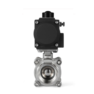 Válvula de Bola de Vapor COVNA DN25 de 1 Pulgada, 2 Vías, 3 Piezas, 1000 WOG, Acero Inoxidable 316, con Actuador Neumático de Acción Simple - Product Image 6