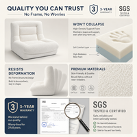 Fauteuil pouf confortable en velours, design moderne, une place, pour appartement et hôtel, mobilier multi-espaces