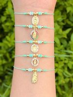 Bracelet tennis ajustable en acier inoxydable plaqué or 18 carats, étanche, avec lettre A-Z et zircon carré, bijou fantaisie pas cher