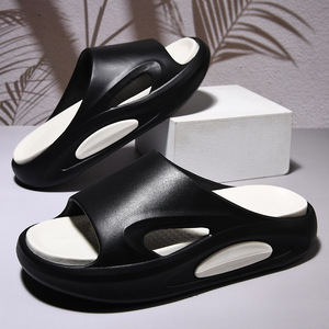 รองเท้าแตะผู้ชายแบบสวมใส่สบายสำหรับฤดูร้อน พื้น EVA กันลื่น ระบายอากาศได้ดี เหมาะสำหรับใส่ในบ้านและนอกบ้าน สไตล์ชายหาด พร้อมส้นรองเท้า ทำจากยาง - Product Image 2