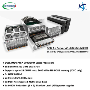 Supermicro như 8126gs nb3rt 8U GPU máy chủ kép AMD epyc 9005 loạt Bộ vi xử lý 8x NVIDIA hgx B300 nvl8 8U GPU máy chủ cho ai HPC - Product Image 2
