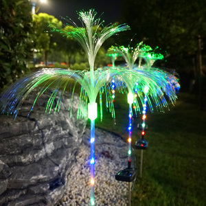Luce Solare a Fibra Ottica con 7 Colori Cangianti per Giardino, Prato, Cortile, Illuminazione Notturna, Feste, Natale, Patio - Product Image 1