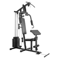 Station de musculation multifonctionnelle pour la maison, machine d'entraînement complet du corps avec pile de poids intégrée, équipement de fitness