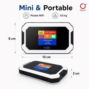 ผู้ผลิต OEM MT80 4G LTE Pocket WiFi EU US Band 150Mbps ฮอตสปอตพกพาพร้อมเสาอากาศภายนอก หน้าจอ LCD ไวไฟมือถือแบบคู่ - Product Image 4