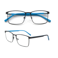 Monturas de Gafas Ópticas de Metal Higo, Diseño de Aro Completo Resistente para Hombres y Mujeres, Uso Diario en la Oficina