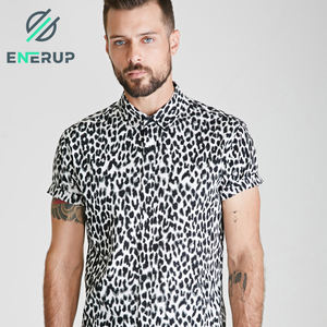 Luxury 2020 New Printing Shirt Men Black White Kemeja Pria Long