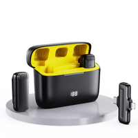 Meilleure Vente J13 Pro 1to2 Microphone Cravate Sans Fil Anti-Bruit pour Interviews en Direct, Utilisation Extérieure et Téléphones Mobiles