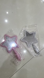 Maquillaje de mano Bling Diamond Mirror forma de estrella <span class=keywords><strong>Melody</strong></span> Espejo cosmético de mano - Product Image 3