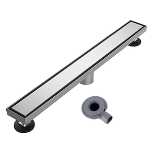 Drenaje de Piso Rectangular de Acero Inoxidable 304 con Inserto para Azulejos, Filtro Desodorizante y Antiolor - Product Image 1