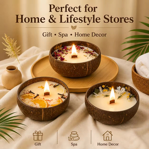 Coconut Garden Scented Candle <b>Gift</b> <b>Box</b> Handmade Dried Flower Home Decor Birthday <b>Gift</b> Atmosphere Ornament - Product Image 1
