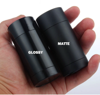 Bâton noir mat, 50 pièces, emballage de bâton déodorant rond en plastique 75g