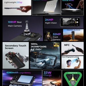 Smartphone robuste Hotwav Cyber 16 Pro 8+512 Go avec vision nocturne, écran FHD 120 Hz, Android 15, batterie 6280 mAh, étanche LTE/GSM - Product Image 6