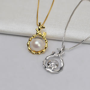 Pendentif en argent S925, nœud de bambou, design simple, 10-12 perles, pendentif féminin, accessoires tendance, composants de bijoux DIY - Product Image 2