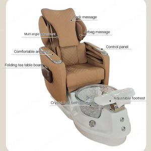 Nouveau mobilier de salon de manucure, chaises de pédicure modernes de luxe, plateforme blanche, chaise de pédicure massante Doshower, spa pour les pieds - Product Image 2