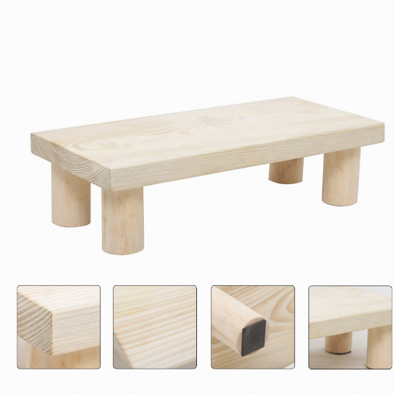 Стул из натурального массива дерева для ванной комнаты, деревянная скамья для приседаний, подходит для гостиной